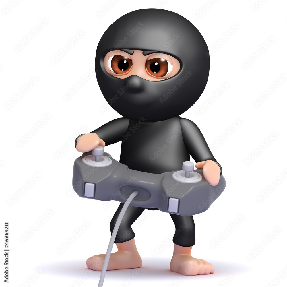 Ninja plays videogames with stealth Ninja plays videogames with stealth