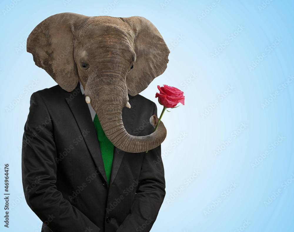 Fototapeta premium Portrait Of Man With Animal Head