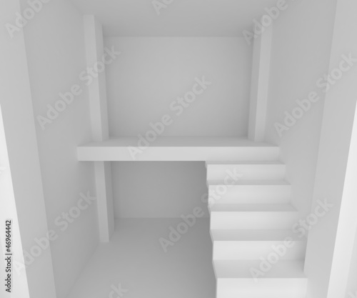 Fototapeta Naklejka Na Ścianę i Meble -  empty room with stair