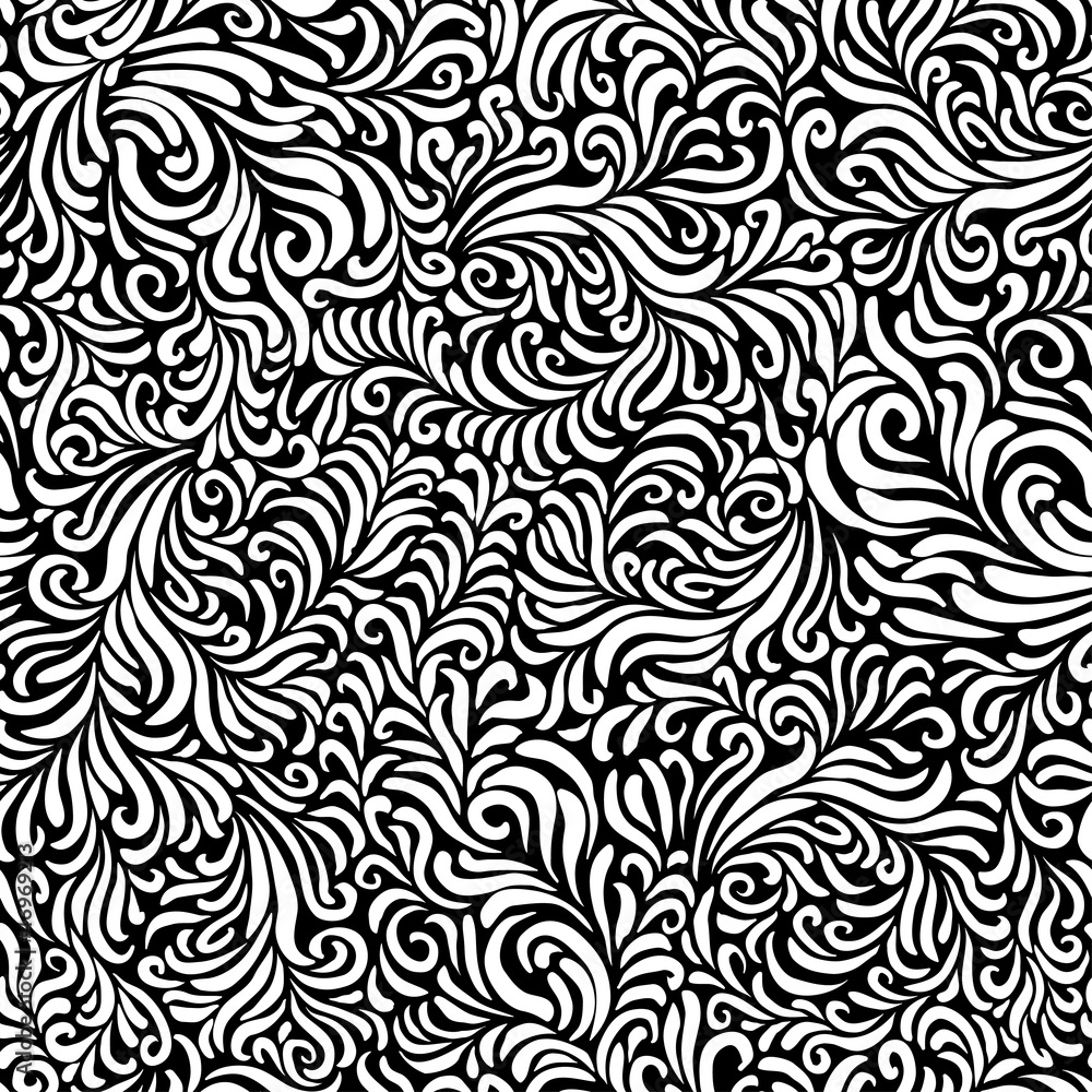 Hand-drawn seamless floral pattern. Vector illustration, EPS8 Hand-drawn seamless floral pattern. Vector illustration, EPS8