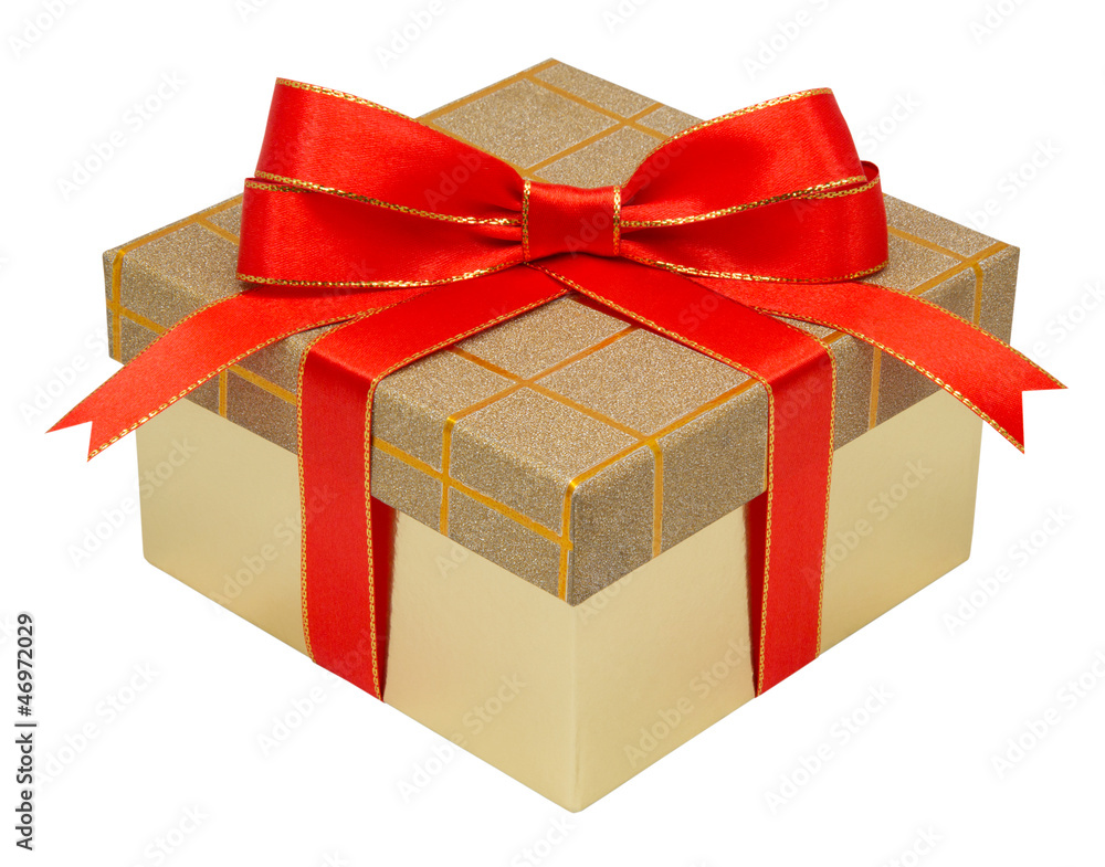 Obraz premium Gift with a red ribbon