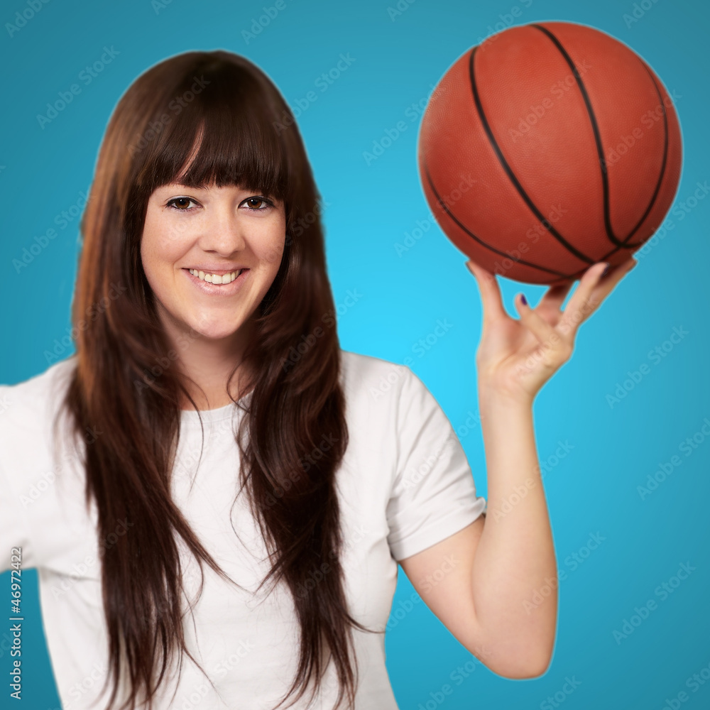 Portrait Of A Young Female With A Football Soccer Ball Portrait Of A Young Female With A Football Soccer Ball