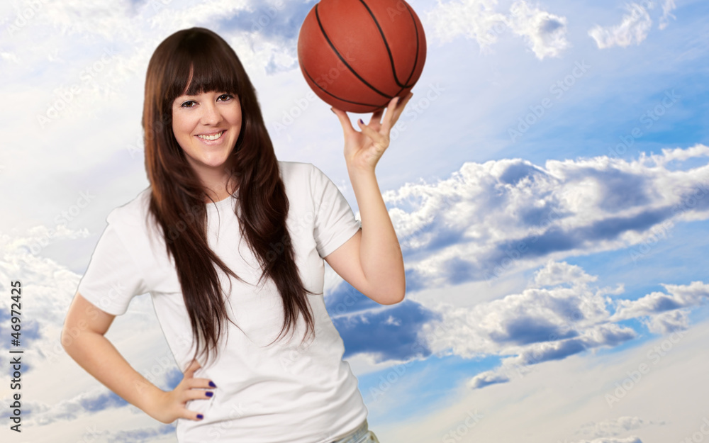 Portrait Of A Young Female With A Football Soccer Ball Portrait Of A Young Female With A Football Soccer Ball