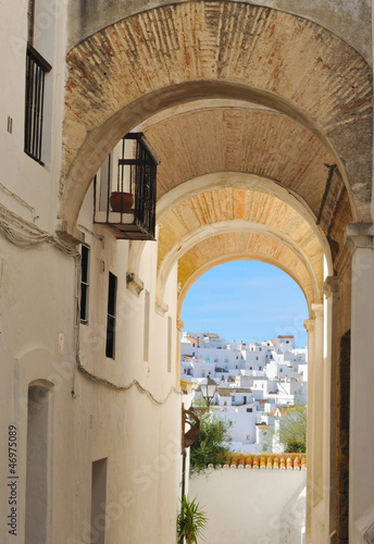 Arches in Vejer, a white town in the south of Spain
