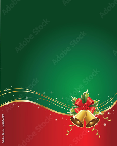 merry christmas background with bells