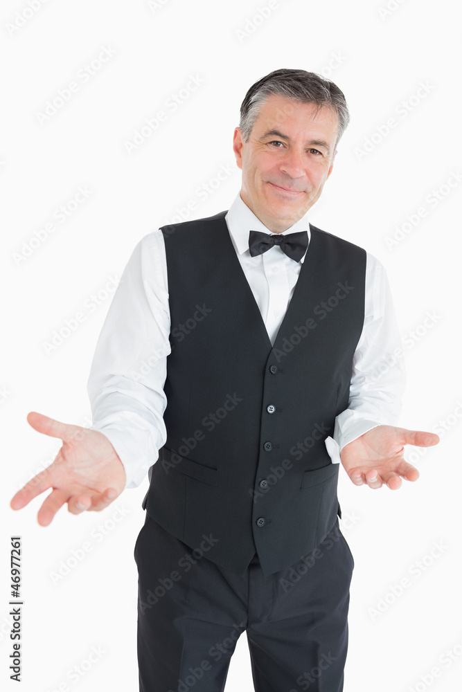 Man with arms out Man with arms out