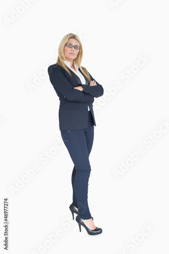 Serious businesswoman crossing her arms
