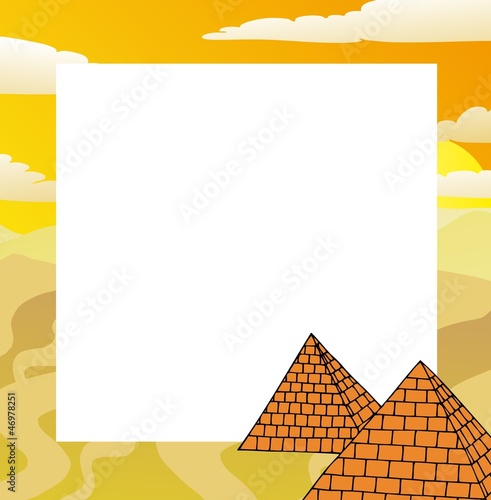 Frame with pyramids