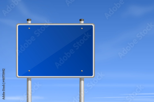 Schild blau Himmel