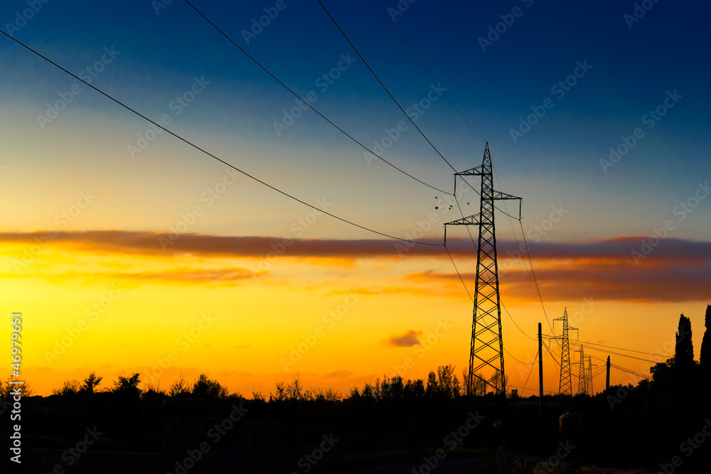 pylons at sunset pylons at sunset