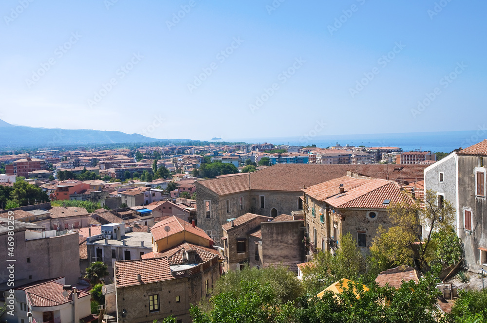 Panoramic view of Scalea. Calabria. Italy.