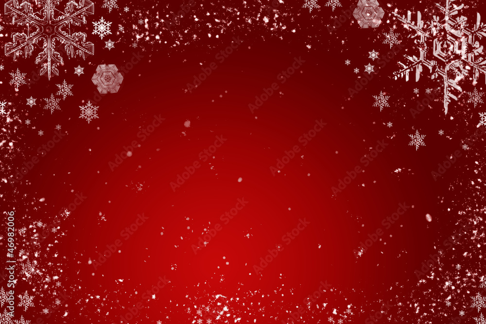 Red christmas background with white snowflakes Red christmas background with white snowflakes