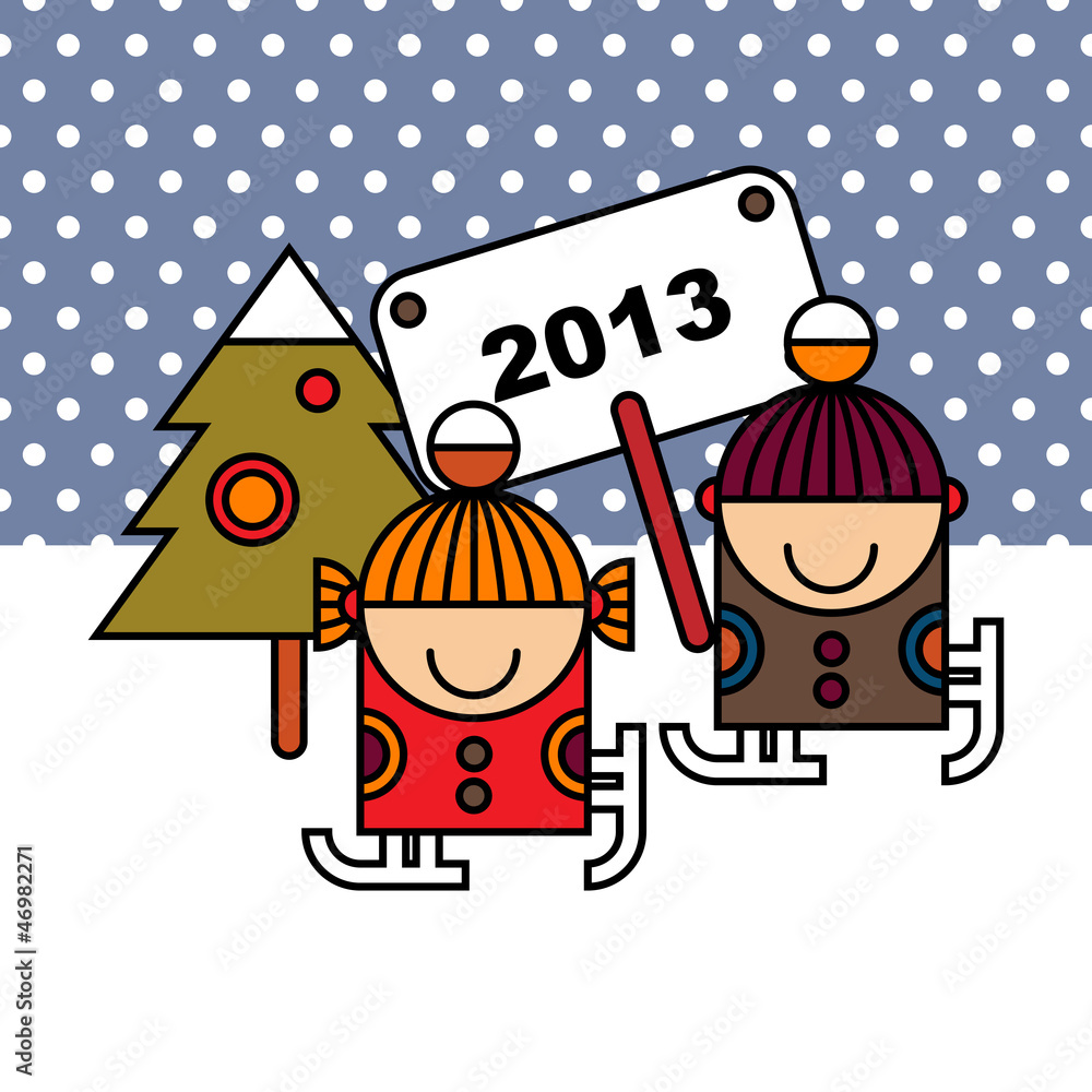 Happy new year vector illustration