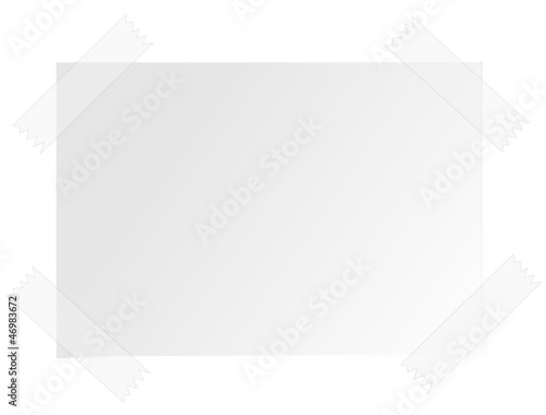 Blatt mit Klebestreifen