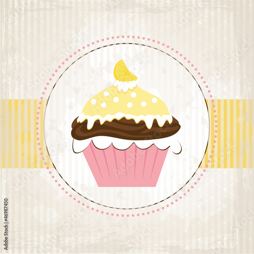 Süßer Cupcake im Grunge Style