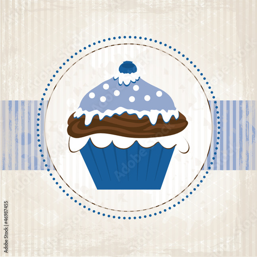 Süßer Muffin im Vintage Style