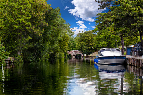 hire boats on the river wensum in norfolk england