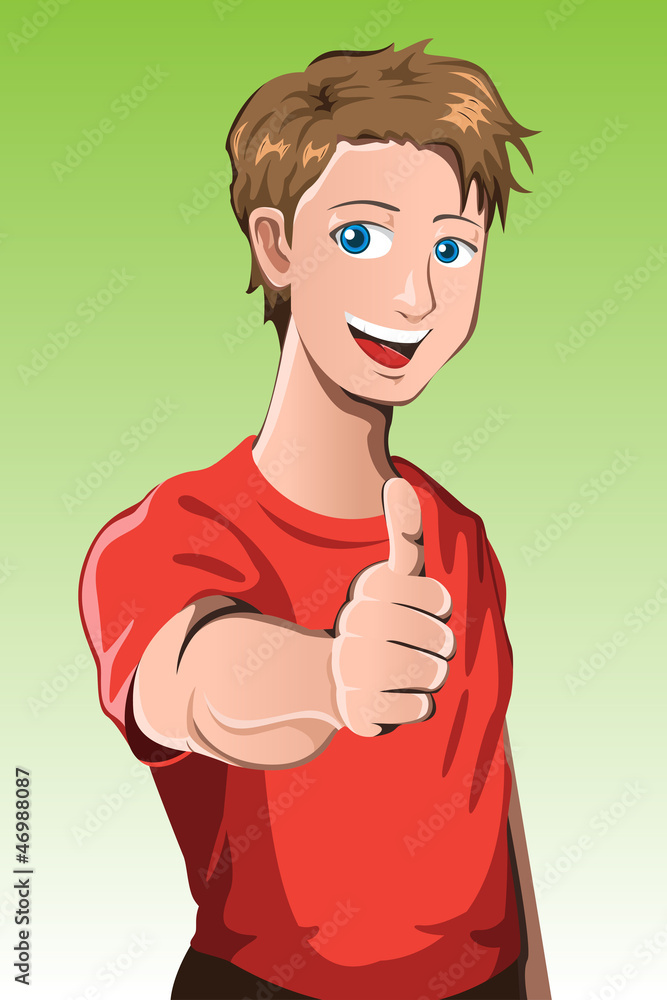 Man with thumb up Man with thumb up
