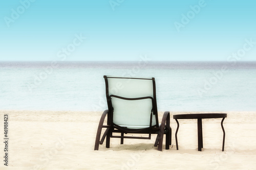Chair and Table on the Beach