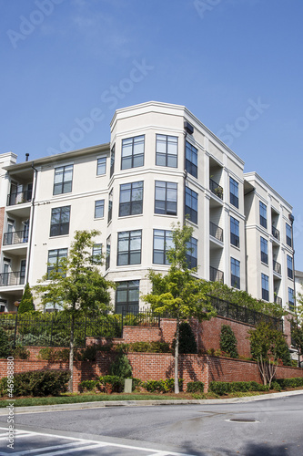 Condo Building with Large Bay Windows