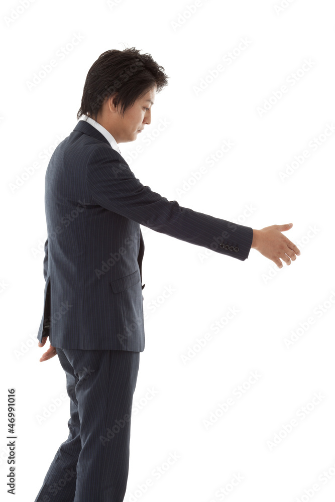 Young businessman for a handshake Young businessman for a handshake