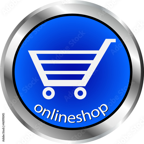 online shop in blau