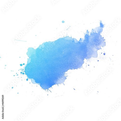 Colorful Abstract watercolor art hand paint on white background