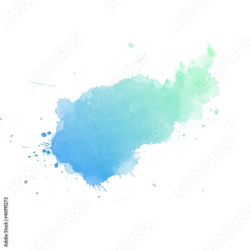 Colorful Abstract watercolor art hand paint on white background