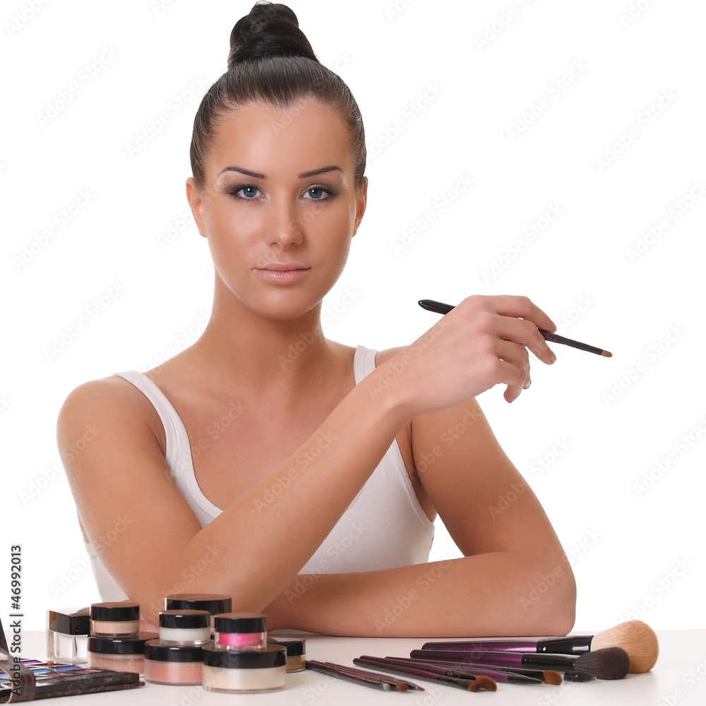 beautiful young visagiste