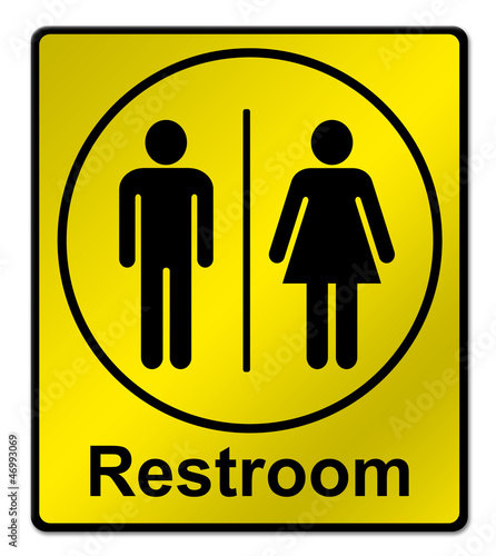 Wallpaper Mural restroom sing on white background Torontodigital.ca