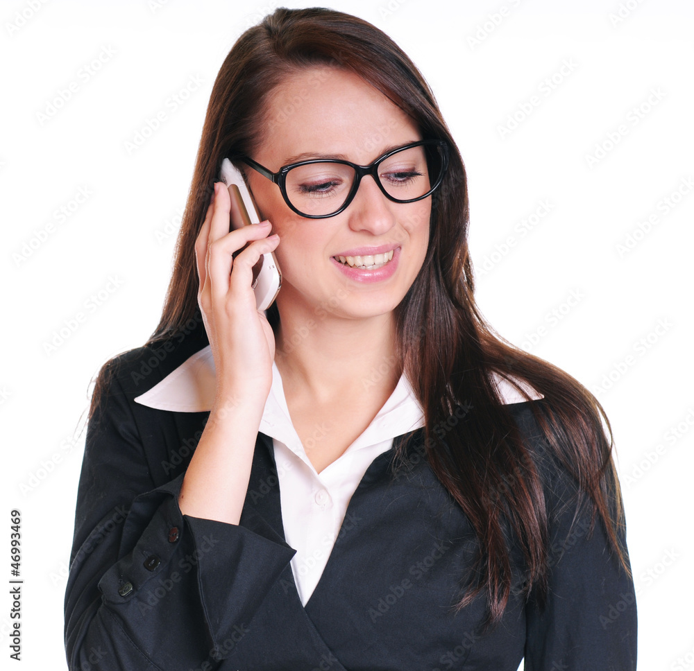 business woman in glasses