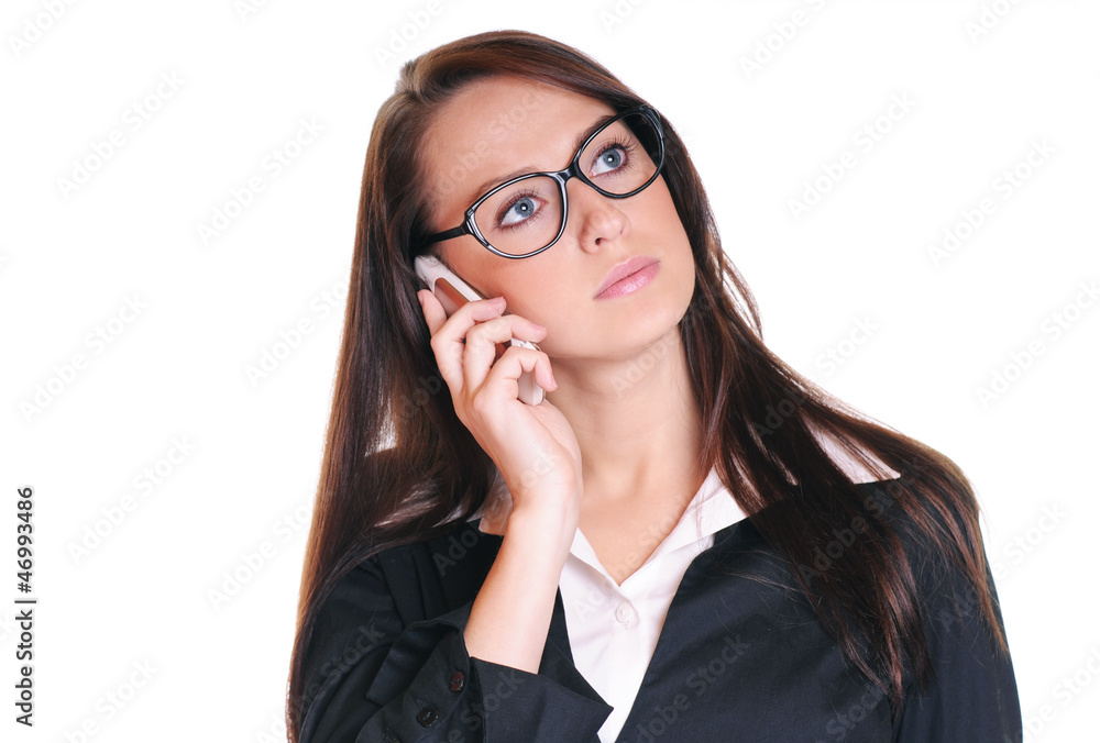 Beautiful business woman talking on the phone Beautiful business woman talking on the phone