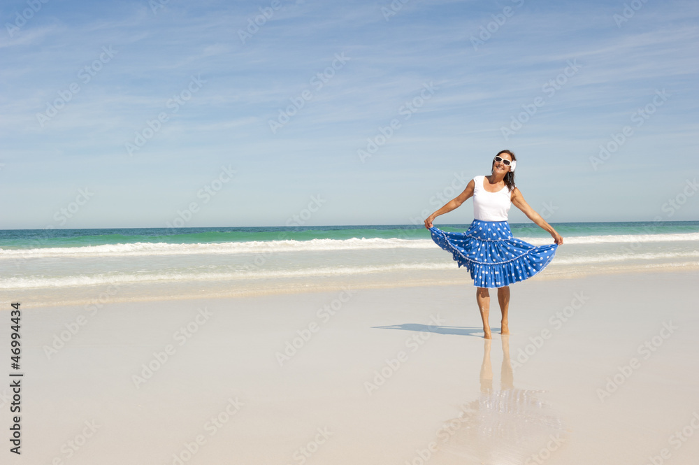 Pretty mature woman beach holiday Pretty mature woman beach holiday