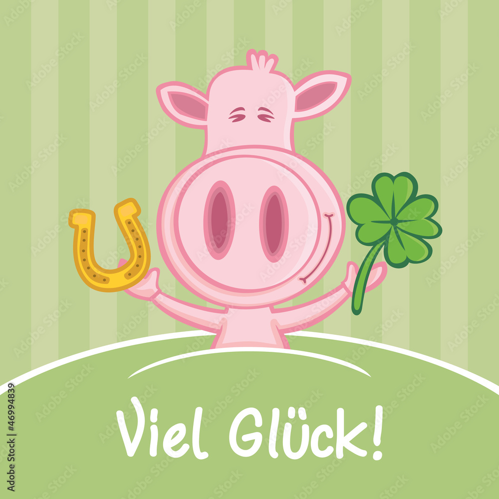 Schwein wünscht viel Glück Adobe Stock