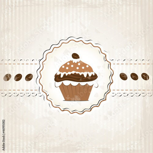 Kaffee-Muffin im Grunge-Style