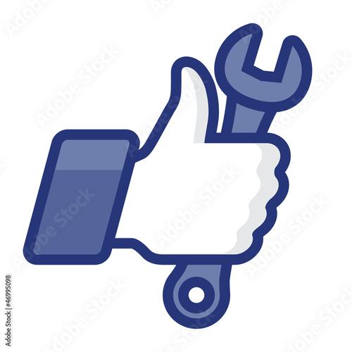 Thumbs Up icon with wrench