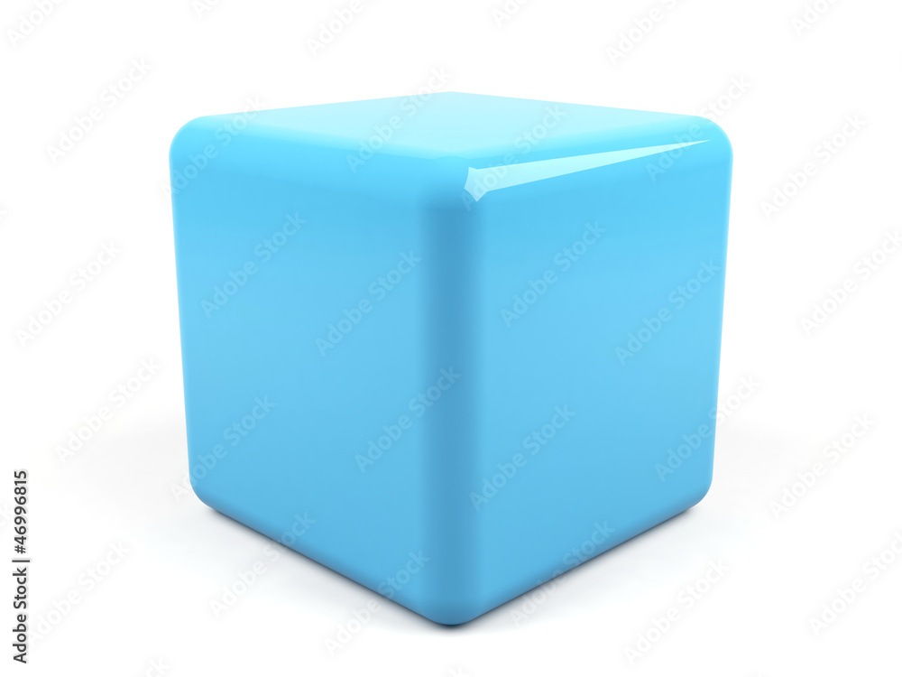 Fototapeta premium 3d cube isolated on a white
