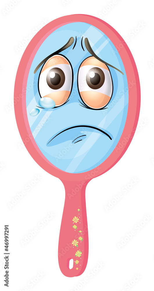 Obraz premium a mirror with face