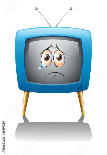 a television with face