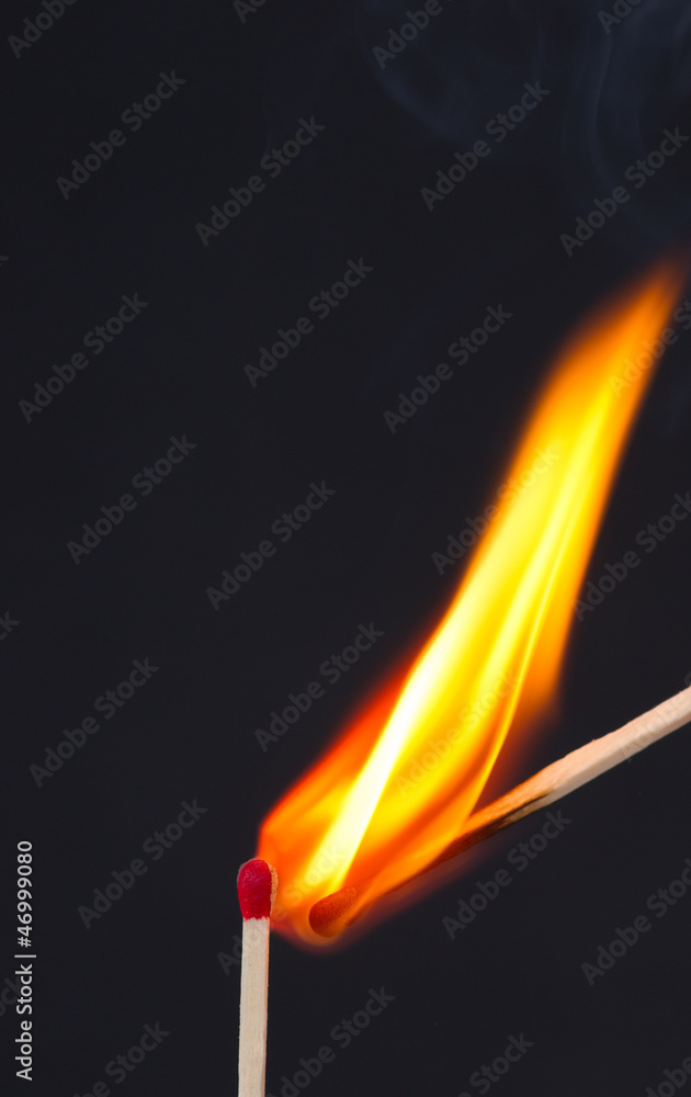 Matches igniting