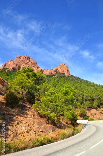 Massif de L'esterel - route - corniche