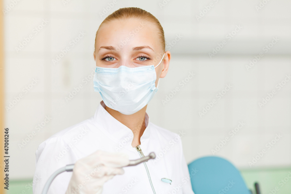 A portrait of a dental worker A portrait of a dental worker