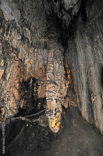 La salle de l'Enfer des grottes d'Artà à Canyamel à Majorque