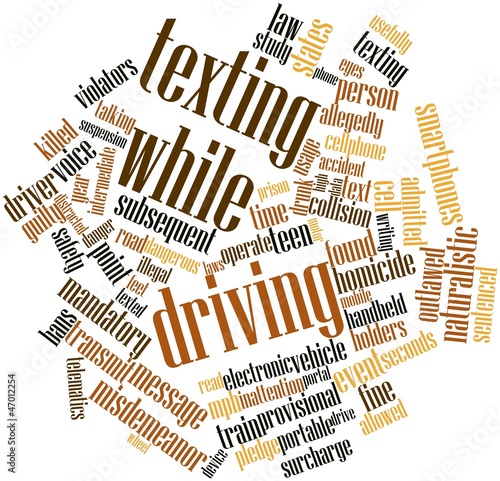 Word cloud for Texting while driving