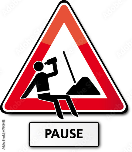 Arbeiter macht Pause. Urlaub
