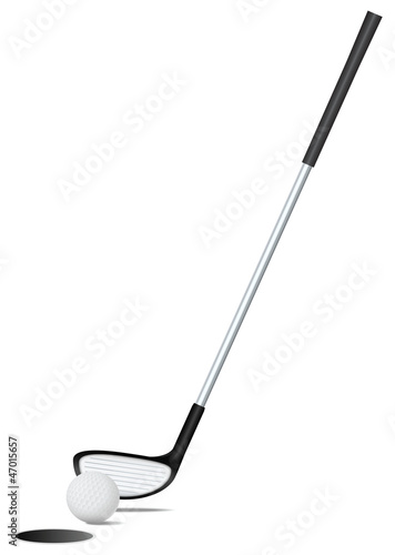 Golf club with ball