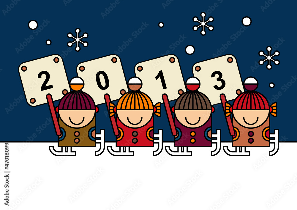 Fototapeta premium Happy New Year. Card Design