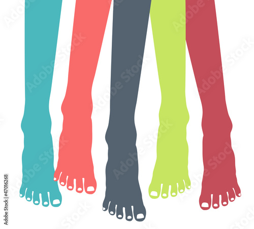 Colorful healthy feet vector.