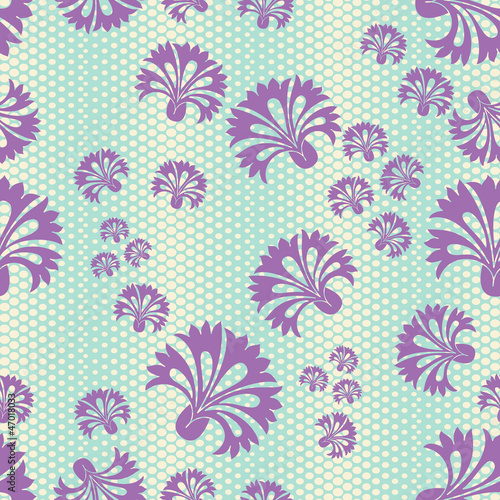 Seamless pattern with carnations