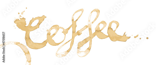 Coffee Stain Text Vector